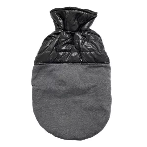 Quebec hundtäcke med fleecefoder - grå/svart