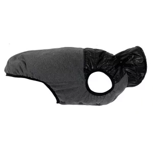 Quebec hundtäcke med fleecefoder - grå/svart