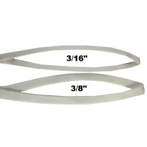 Resco Show Lead Original, utställningskoppel av hög kvalitet. Vit, två bredder 3/8" och 3/16".