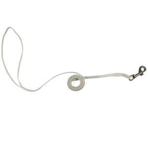 Resco utställningskoppel Snap Lead, Vit med silverfärgad hake.