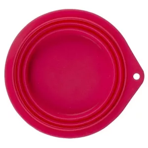 Reseskål Silikon - Hallonröd