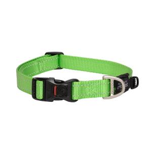 Rogz Utility ställbart hundhalsband med reflextråd. Lime. 34-56 cm.