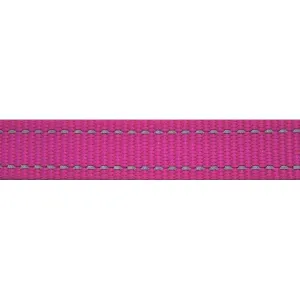 Rogz Utility ställbart hundhalsband med reflextråd. Rosa.