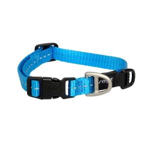 Rogz Utility ställbart hundhalsband med reflextråd. Turkos. 20-31 cm.