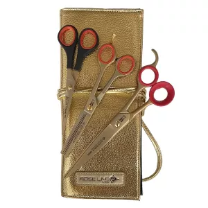 Roseline Gold set med tre saxar och saxfodral