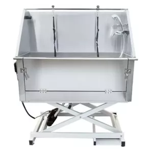 BE105 Elektriskt Hundbadkar rostfritt stål - Öppningsbar framsida