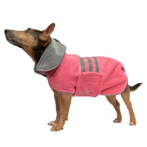 Show Tech+ Active Coral Fleece badrock för hund i supermjuk korallfleece. Rosa.