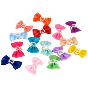 Show Tech Candy Bows, hundrosetter med gummiband. 50-pack, flera olika färger.