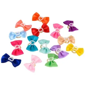 Show Tech Candy Bows, hundrosetter med gummiband. 50-pack, flera olika färger.