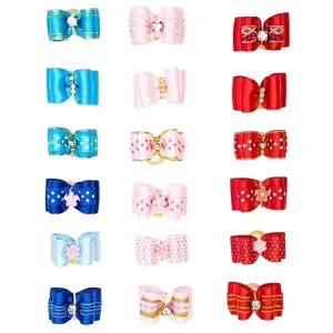 Show Tech Classy Bows hundrosetter med gummiband. Små rosetter för hundens päls.