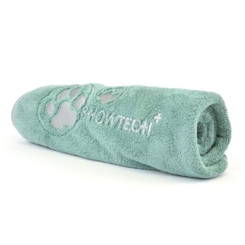Show Tech+ Coral Fleece handduk - grön med tassbrodyr