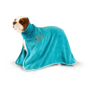 Show Tech Dry Dude hundbadrock i microfiber. Finns i flera storlekar. Turkos.