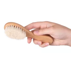 Show Tech Puder/kalkborste trä med äkta gethår