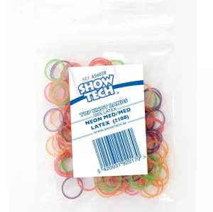 Show Tech Latexsnoddar Neon-mix medium - 100 st