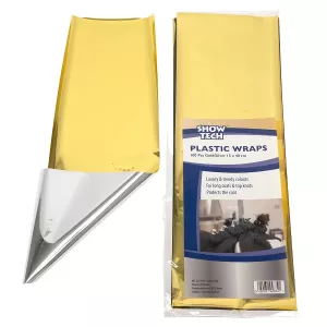 Show Tech Plastic Wraps guld/silver 100-pack