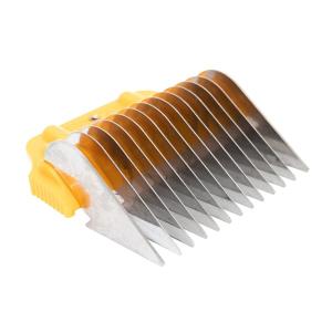 Show Tech Pro Wide distanskam i rostfritt stål för extrabreda skär. Gul, lämnar 19 mm.