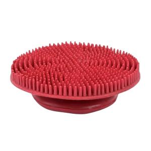 Show Tech rund gummiborste röd, diameter 7,5 cm