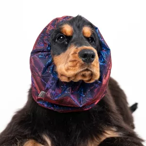 Show Tech Snood Luxe Galaxy, öronskydd för hundar med hängande öron. Lila.