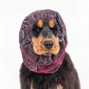 Show Tech Snood Galaxy, öronskydd för hundar med hängande öron. Rosa.