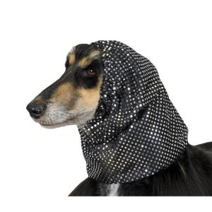 Show Tech Snood Luxe Fancy öronskydd för hund. Skyddar öronen och pälsen kring nacken. Svart.