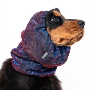 Show Tech Snood Luxe Galaxy, öronskydd för hundar med hängande öron. Lila.