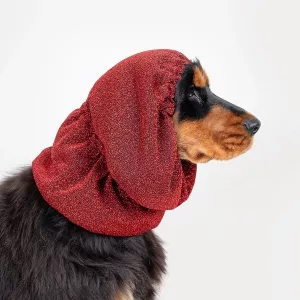 Show Tech Snood Luxe Royal, öronskydd för hundar med hängande öron. Röd.
