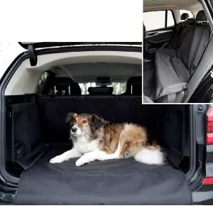 Skydd för bagageutrymme/baksäte svart 120x140 cm