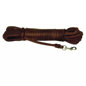 Spårlina 10 m - brunt läder
