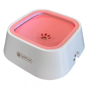 SpillFree antiskvalpskål 1500 ml - vit/rosa