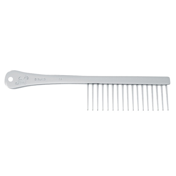 Spratts #69 Metallkam med handtag, extra gles för tjock och tät päls. Längd 16 cm.
