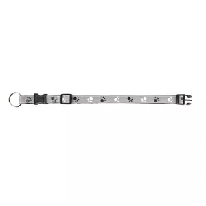 Hundhalsband Trixie Silver Reflect - reflexband med tassar