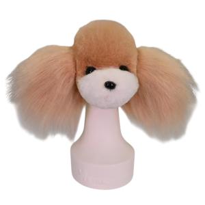 Starzclub Päls för modellhuvud - aprikos/vit