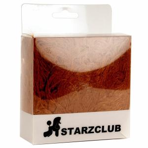 Starzclub Päls för modellhuvud - rödbrun