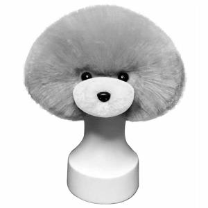 Starzclub Päls för modellhuvud - silver/vit