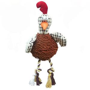 Hundleksak plysch med repben och pipljud, längd 33 cm