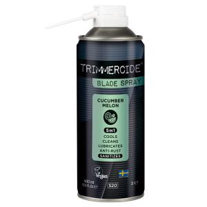 Trimmercide Blade Spray 5in1 Cucumber Melon Kylspray för skär. Med doft av gurka och melon. 400 ml.