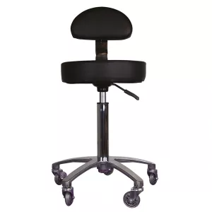 Trimstol med rund sits och ryggstöd