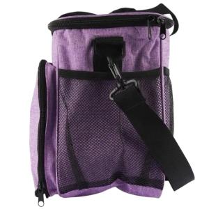 Lilamelerad trimväska, förvaringsväska med många fack. 42x19x26 cm