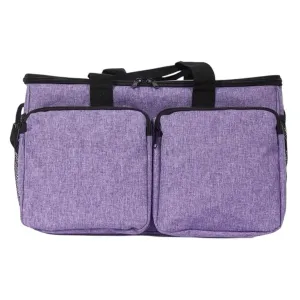 Lilamelerad trimväska, förvaringsväska med många fack. 42x19x26 cm