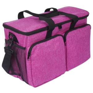 Rosamelerad trimväska, förvaringsväska med många fack. 42x19x26 cm