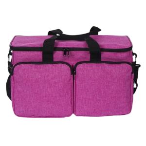 Rosamelerad trimväska, förvaringsväska med många fack. 42x19x26 cm