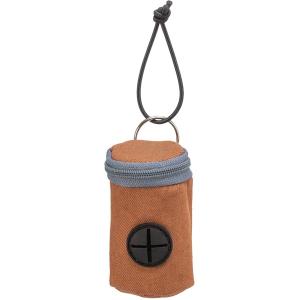 Trixie orange bajspåsehållare med gummiband, två rullar medföljer