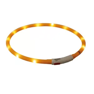 Trixie Blinkhalsband LED med USB-laddare - orange