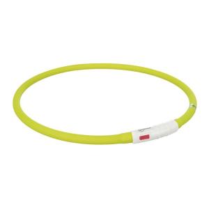 Trixie Flash light blinkhalsband för hund, limegrön