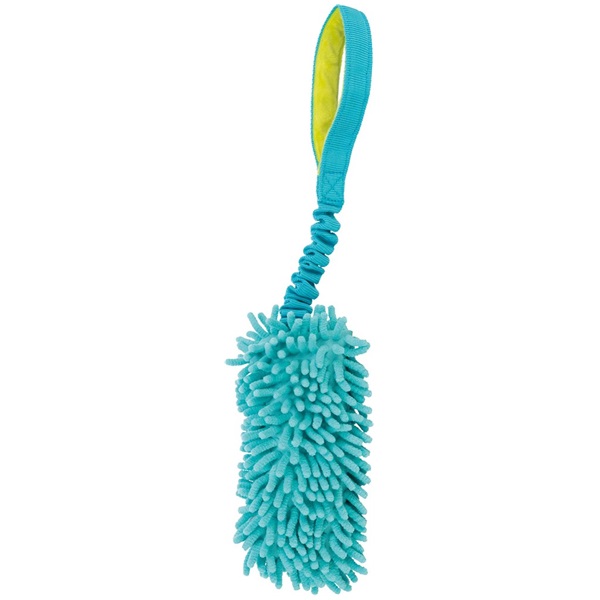 Trixie Bungee Dummy turkos hundleksak med expander, längd 47 cm