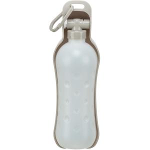 Trixie vattenflaska med grå drickskål Dog on Tour. Reseflaska för hund, rymmer 250 ml.