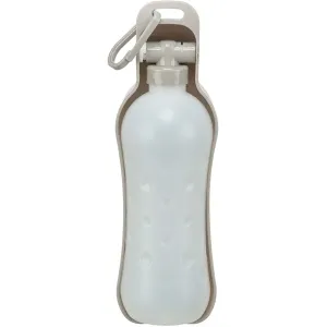 Trixie vattenflaska med grå drickskål Dog on Tour. Reseflaska för hund, rymmer 250 ml.