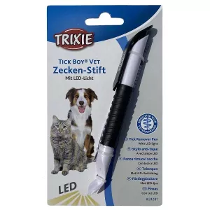 Trixie Fästingplockare med LED-lampa - svart/vit