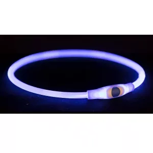 Trixie Flash blinkhalsband Blå L-XL