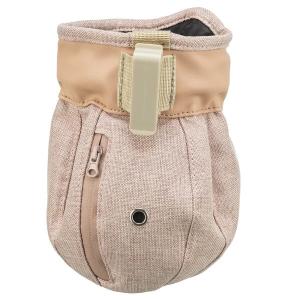 Trixie Goody bag väska för belöningsgodis. Naturfärgat konstläder, ljust rosamelerat tyg.